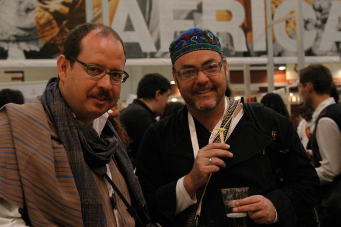 Two representatives to Terra Madre from Mexico sample Trace Foundation supported Tibetan Yak Cheese