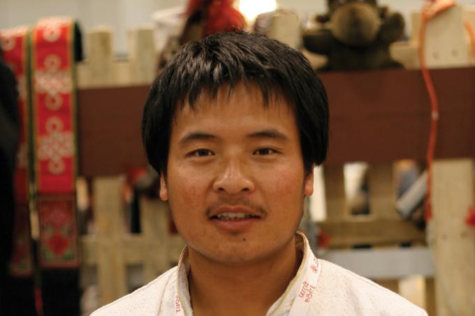 One of the Tibetan Cheese Maker's from the Trace Foundation supported Tibetan Yak Cheese factor