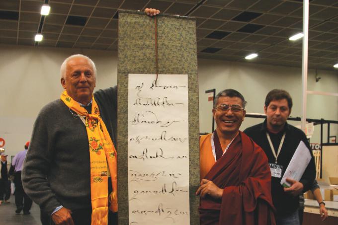 Piero Sardo and Jigme Gyaltsen at the 2010 Salone del Gusto
