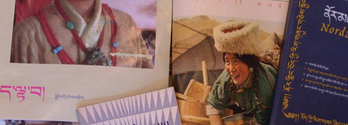 Some of the Tibetan-language periodicals held by Trace Foundation's Latse Library